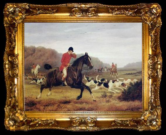 framed  unknow artist Classical hunting fox, Equestrian and Beautiful Horses, 133., ta009-2